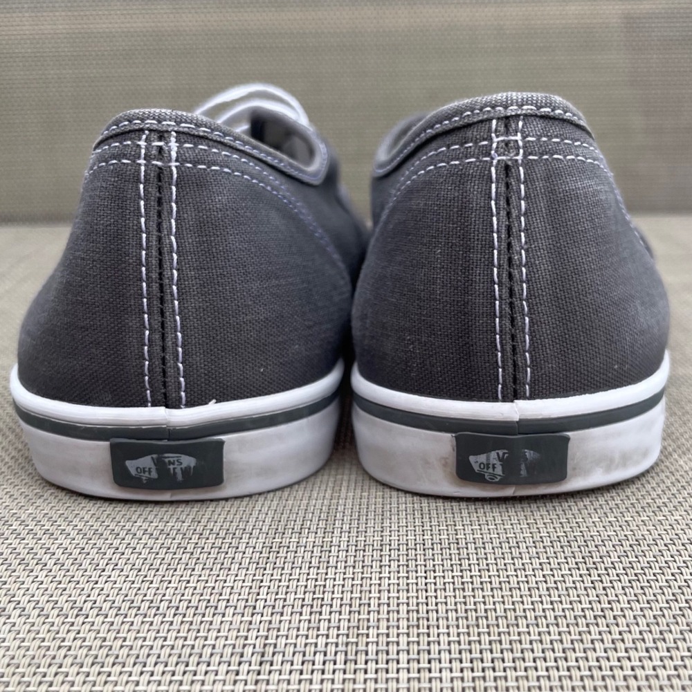 Vans Authentic Low Top Sneakers Gray Canvas Mens 8.5 Womens 10 TB9C - Picture 2 of 9